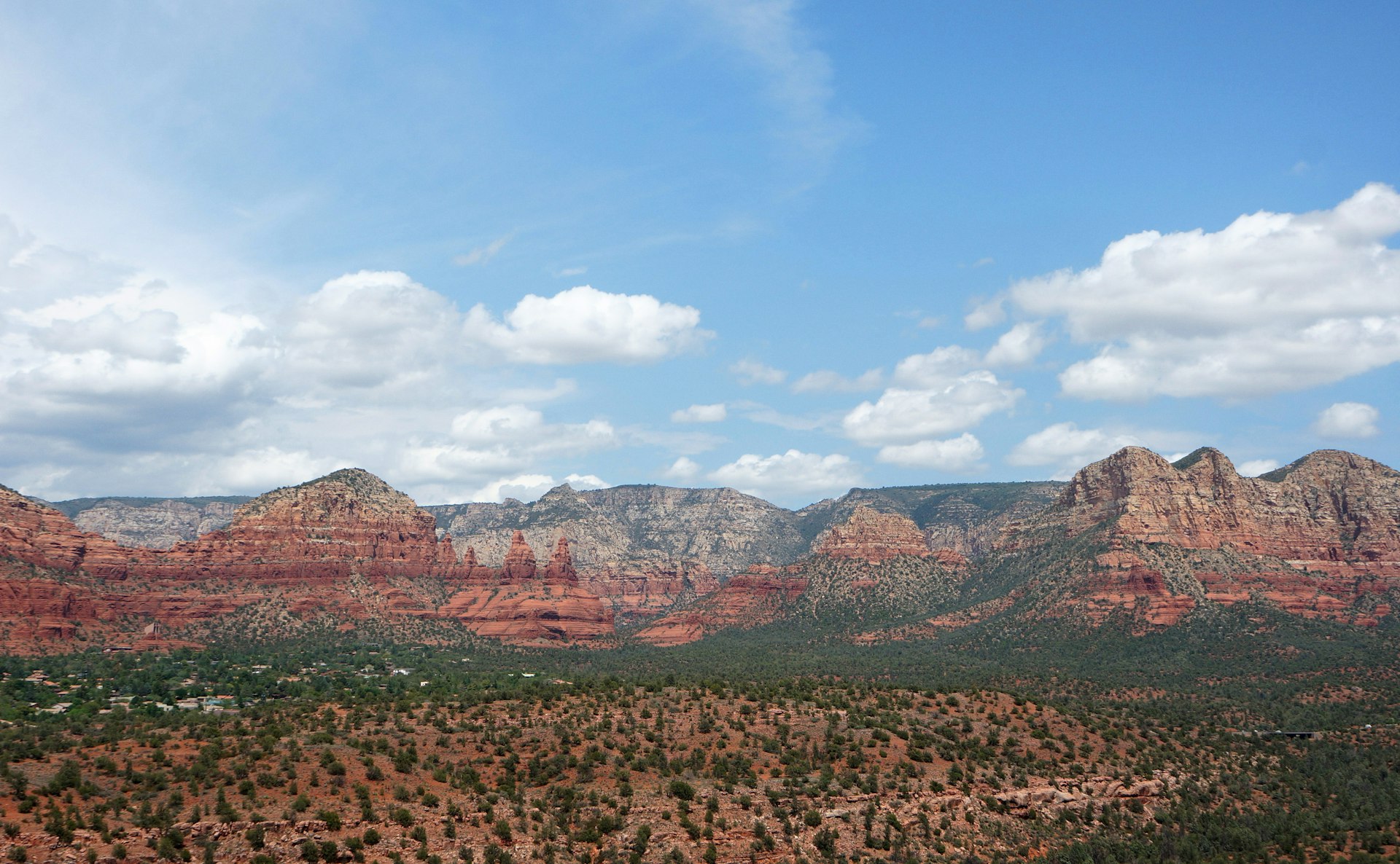 Arizona red rock landscape with geological formations